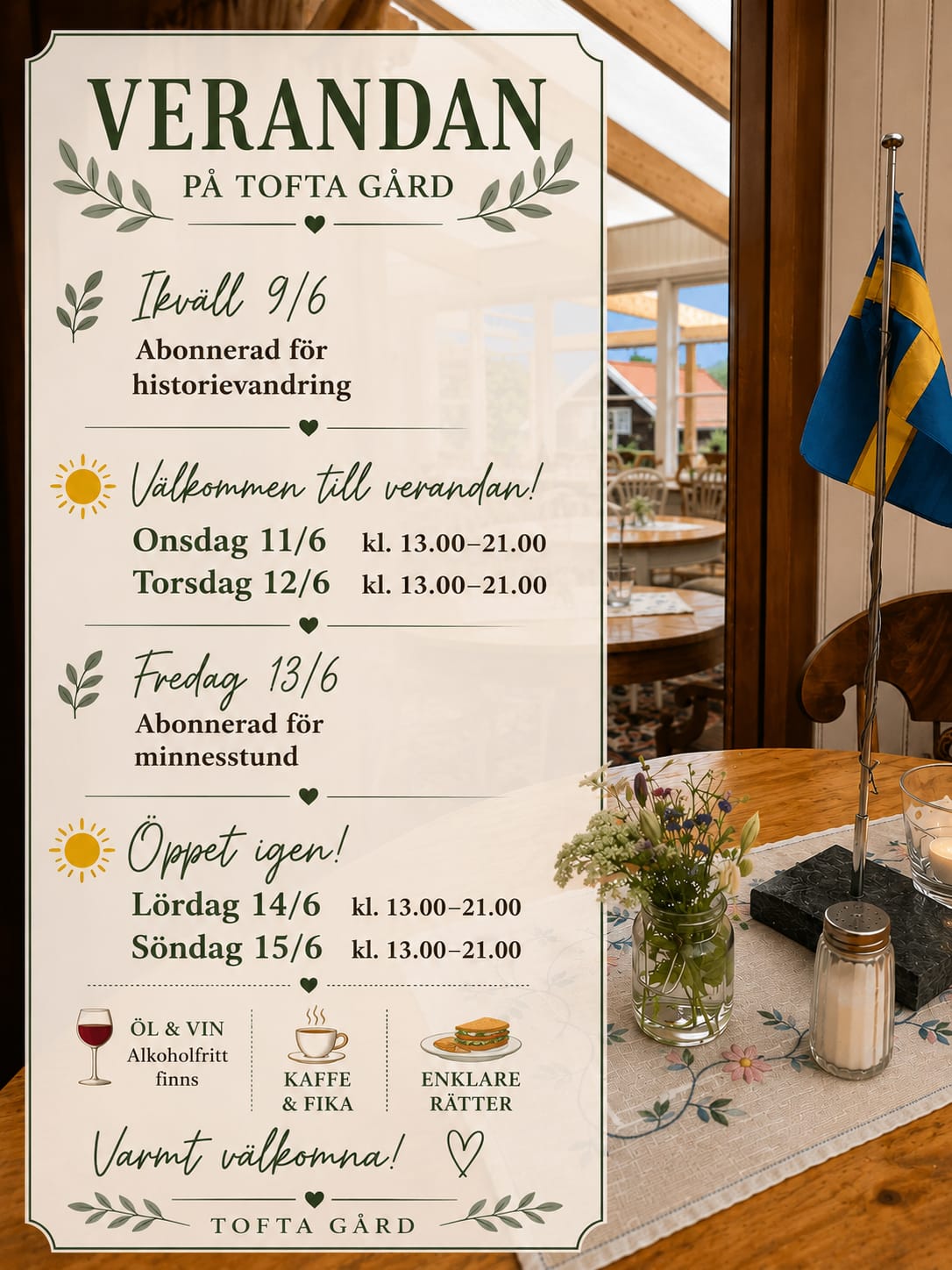 Öppet Öppet tider